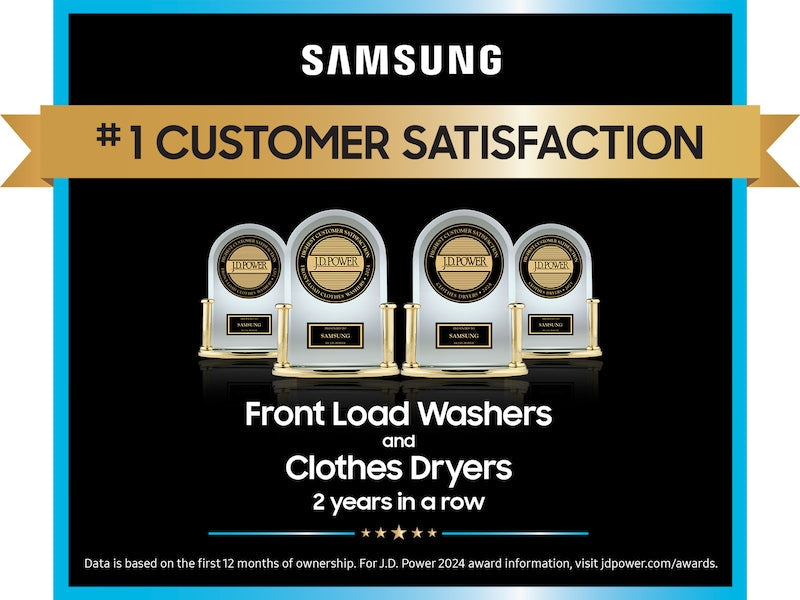 Samsung Bespoke 4.6 cu. ft. Large Capacity Single Unit AI Laundry Hub Washer with 7.6 cu. ft. Electric Dryer in Brushed Black