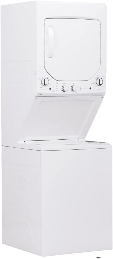 GE Unitized Spacemaker Washer & Gas Dryer 4.4 Cu. Ft GUD24GSSMWW