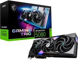 NVIDIA MSI GeForce RTX 5080 GAMING TRIO OC 16GB GDDR7 Graphics Card G5080-16GTC Black