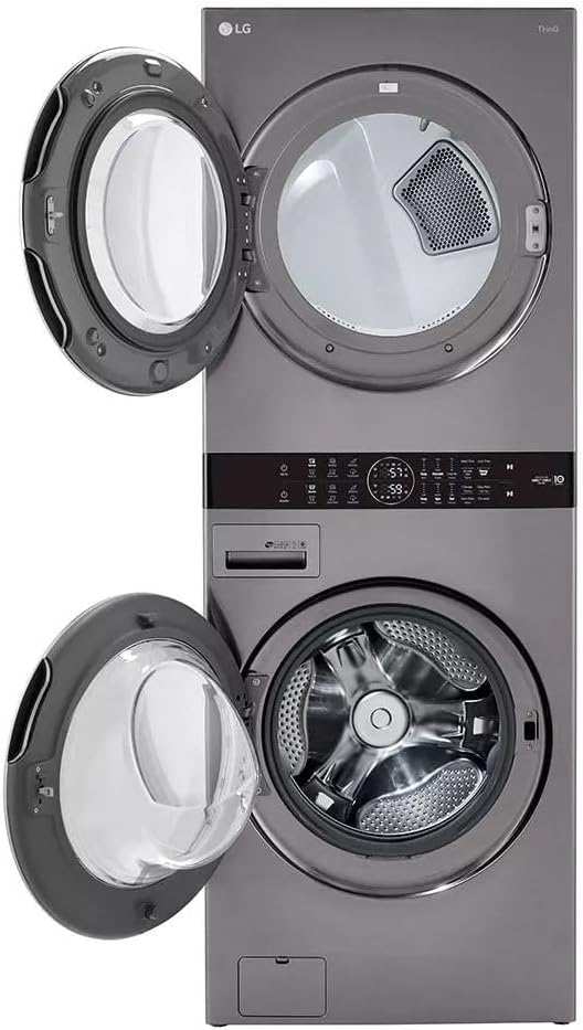 LG Single Unit Front Load WashTower with Center Control 4.5 Cu. Ft. Washer & 7.4 Cu. Ft. Electric Dryer WKE100HVA