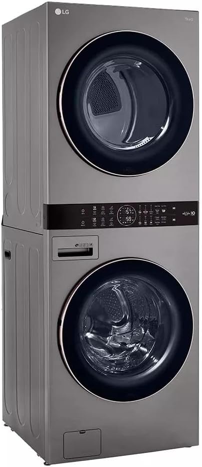 LG Single Unit Front Load WashTower with Center Control 4.5 Cu. Ft. Washer & 7.4 Cu. Ft. Electric Dryer WKE100HVA