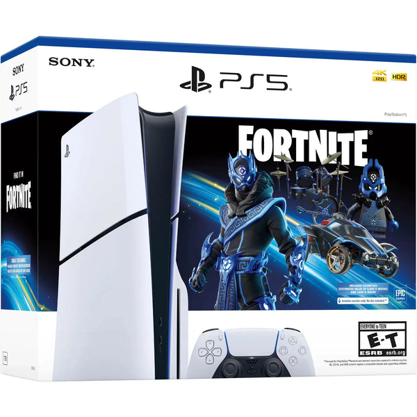 Sony 2024 PS 5 Gaming Holiday Bundle PS 5_Disc Console Fortnite Cobalt Star