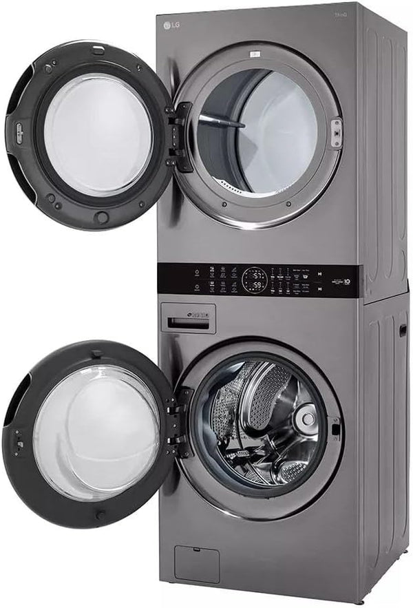 LG Single Unit Front Load WashTower with Center Control 4.5 Cu. Ft. Washer & 7.4 Cu. Ft. Electric Dryer WKE100HVA