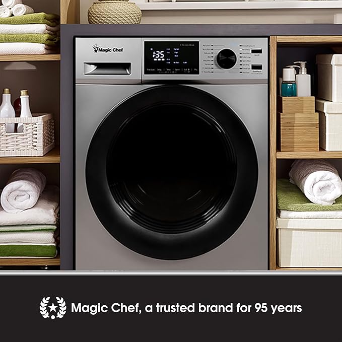 Magic Chef 2.7 Cu. Ft. Front Load Washer Dryer Combo Silver