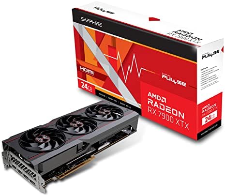 Sapphire RX 7900 XTX Pulse AMD Radeon Gaming OC 24GB GDDR6 Graphics Card 11322-02-20G