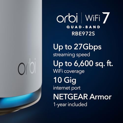 Netgear Orbi 970 Series Quad-Band WiFi 7 Mesh System