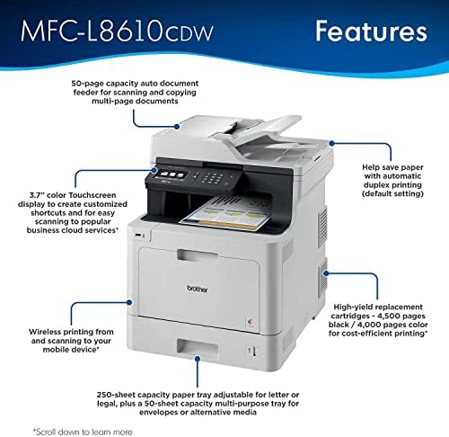 Brother MFC-L8610CDW All-in-One Color Laser Printer