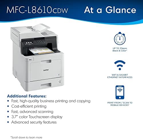 Brother MFC-L8610CDW All-in-One Color Laser Printer