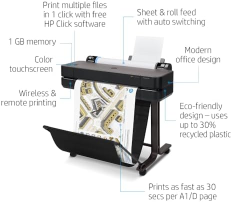 HP DesignJet T630 Large Format Plotter Printe