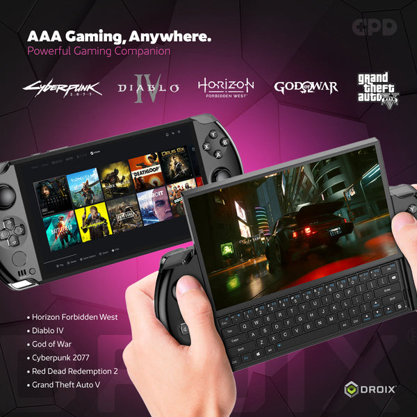 GPD WIN 4 2025 Handheld Gaming PC with AMD Ryzen 7 8840U 8C/16T