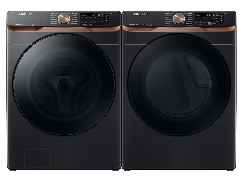 Samsung Extra Large Capacity Smart Front Load Washer and Electric Dryer Set with Super Speed Wash, Black - Laundry Washing Machine