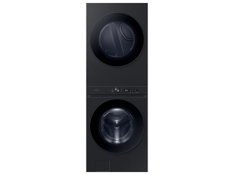 Samsung Bespoke 4.6 cu. ft. Large Capacity Single Unit AI Laundry Hub Washer with 7.6 cu. ft. Electric Dryer in Brushed Black