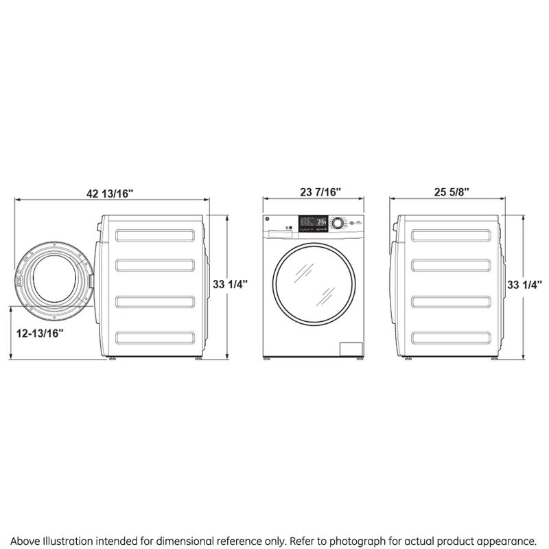 GE 24" 2.4 Cu. ft.Capacity Front Load Washer/Condenser Dryer Combo GFQ14ESSNWW