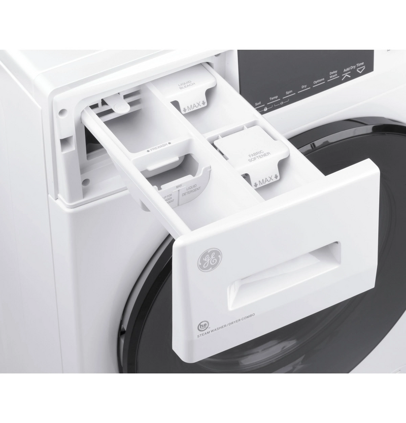 GE 24" 2.4 Cu. ft.Capacity Front Load Washer/Condenser Dryer Combo GFQ14ESSNWW